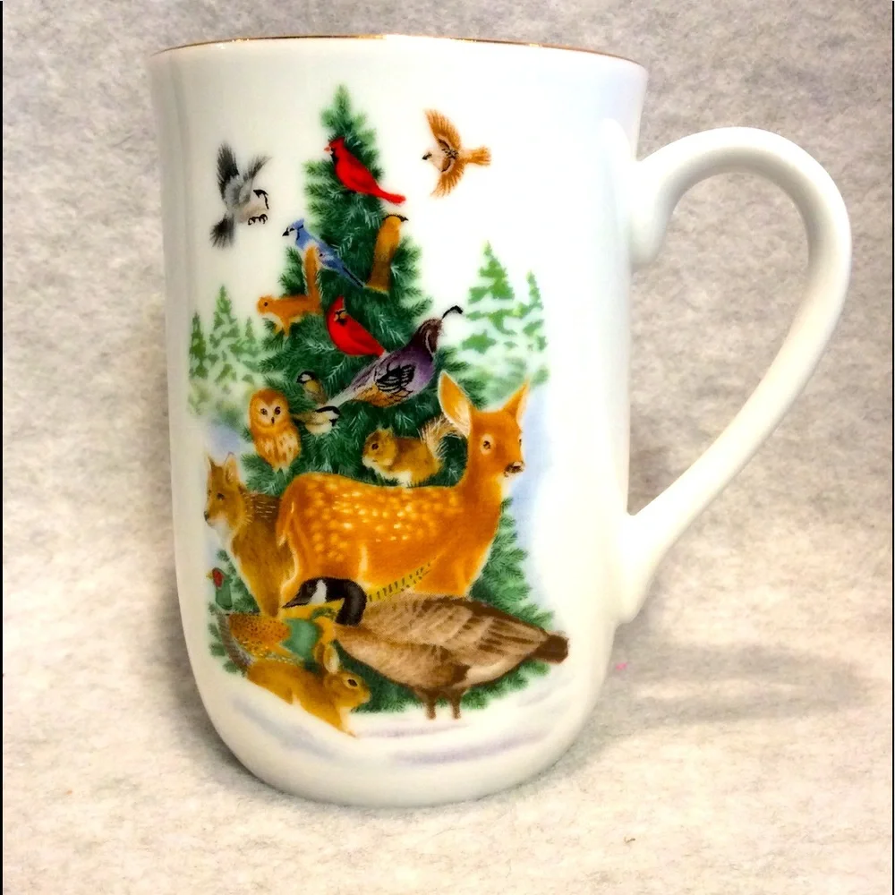 Wildlife Woodland Creatures Coffee Mug Fawn Fox